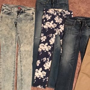 American Eagle Jeans & one pair Abercrombie.